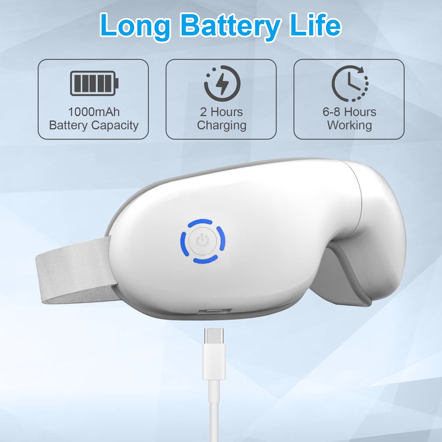 VistaRelief™ Eye Massager – Heat, Air Pressure & Bluetooth