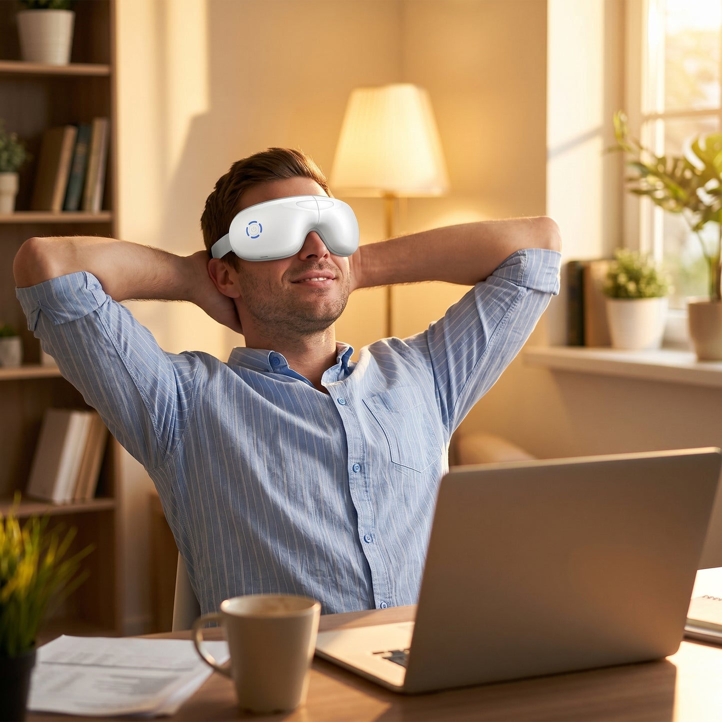 VistaRelief™ Eye Massager – Heat, Air Pressure & Bluetooth