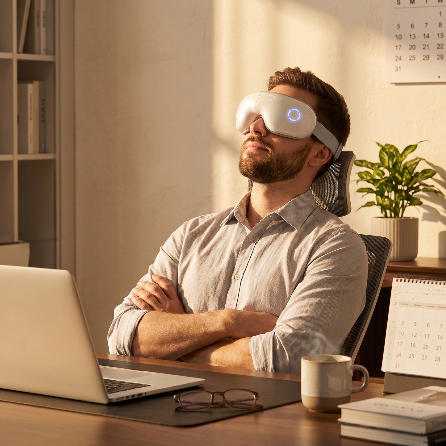 VistaRelief™ Eye Massager – Heat, Air Pressure & Bluetooth